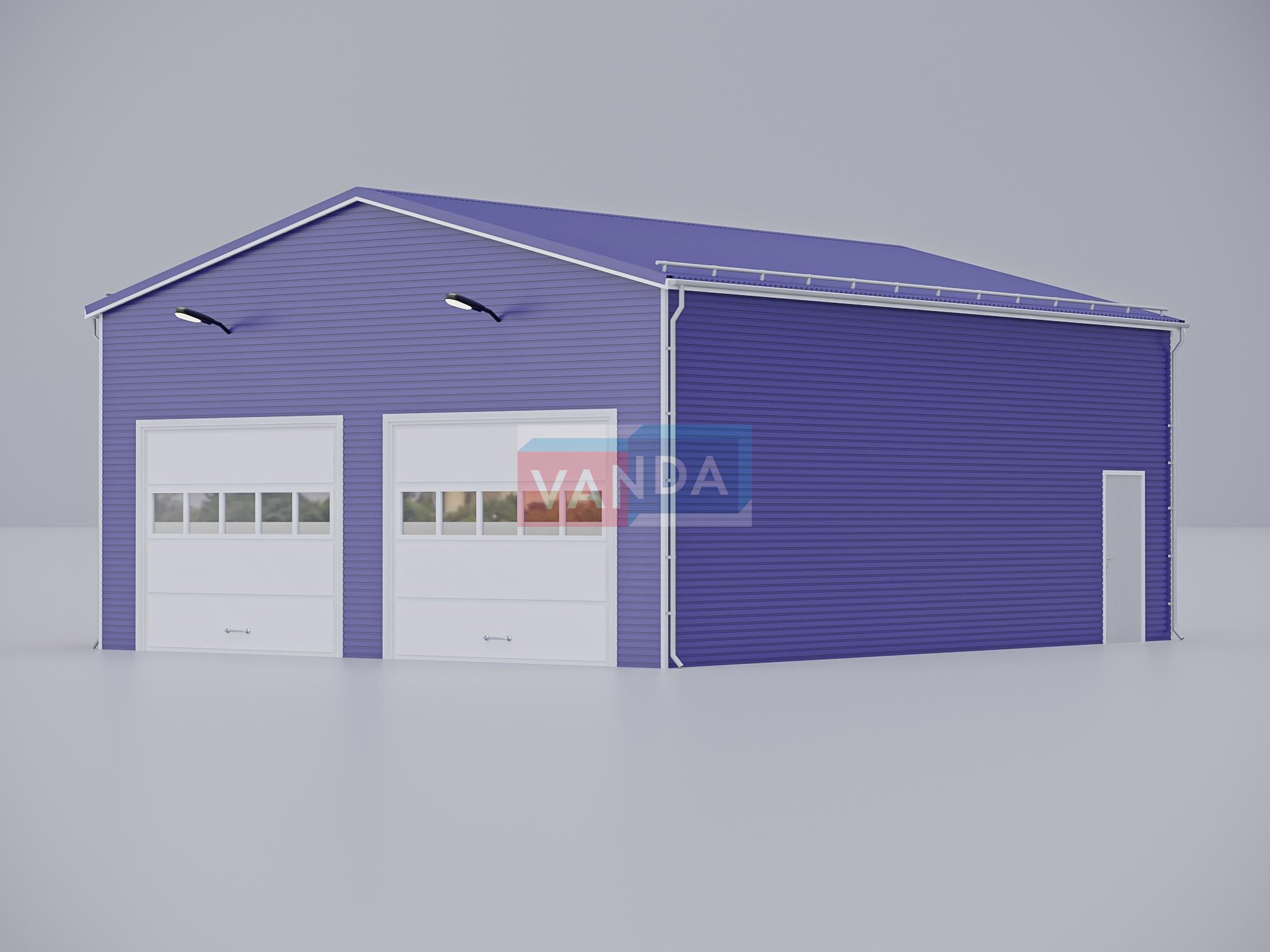 Гараж из сэндвич панелей 8х10